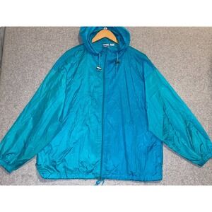 Vtg‎ Pro Spirit Jacket Womens L Blue 100% Nylon Packable Long Sleeve Full-Zip